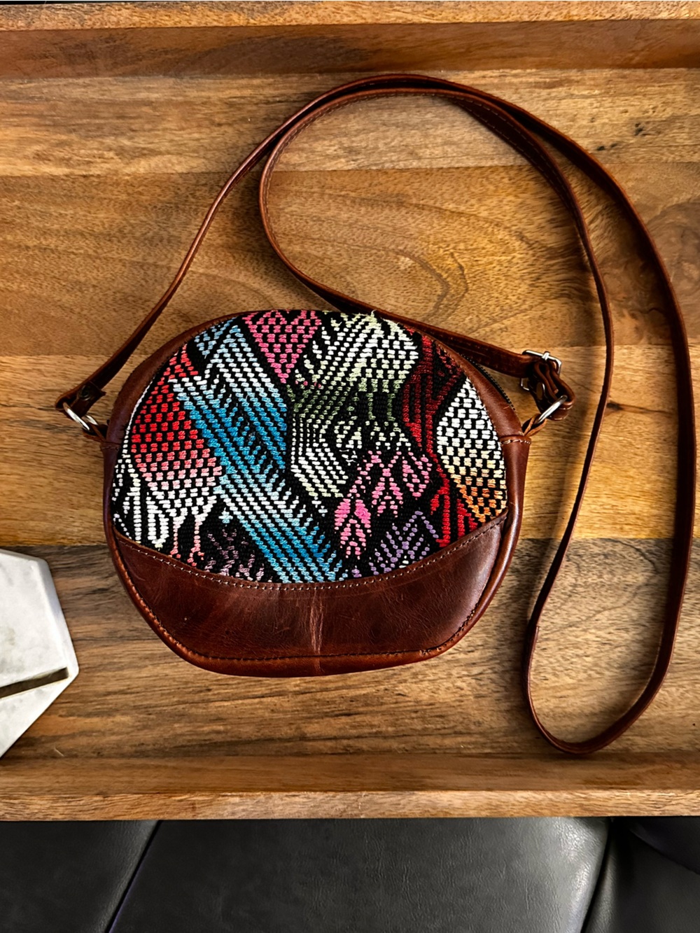 Huipil Guatemalan Leather Artisan bag *unbranded*